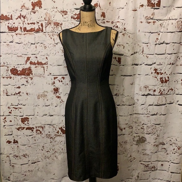 Cache Dresses & Skirts - Cache Contour Collection Sheath Denim Dress Size 6